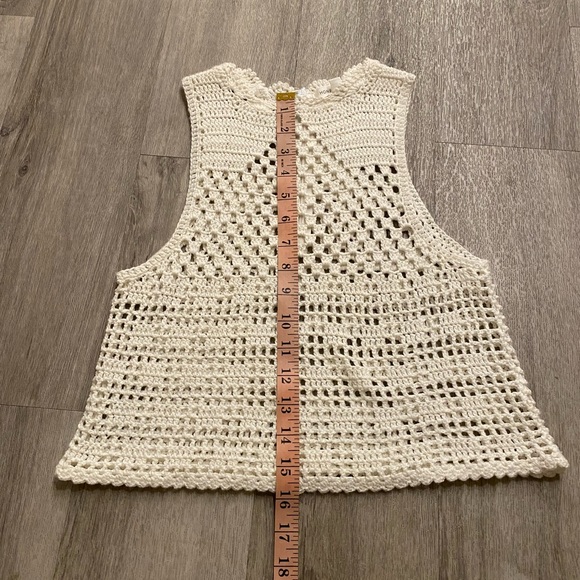 HONEY PUNCH white/ cream Crochet knit top - Picture 4 of 5